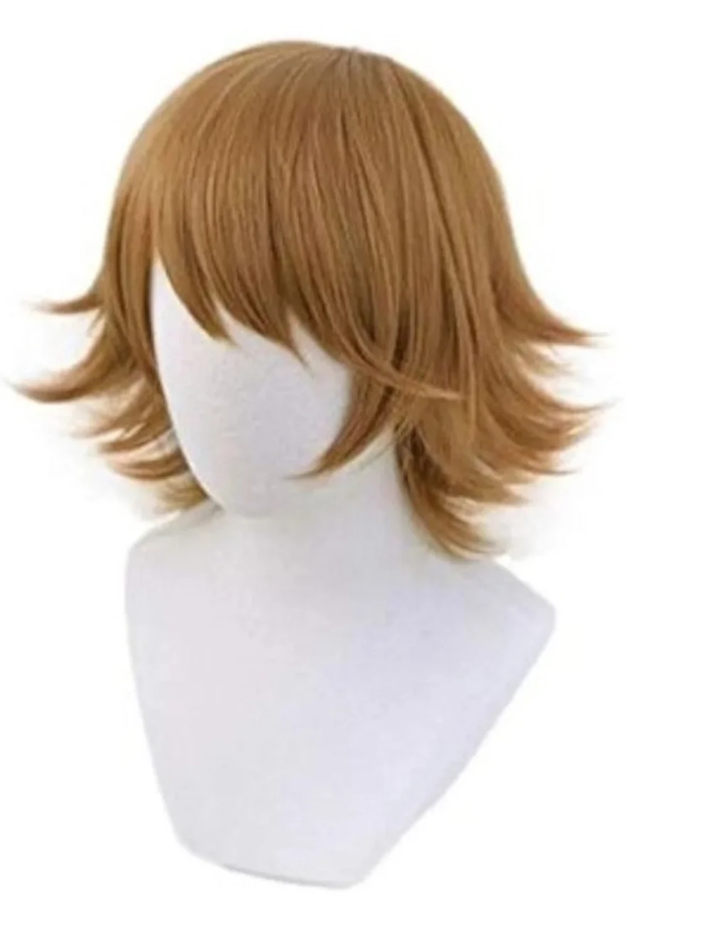 Light Brown Short Layered Synthetic Wig for Women